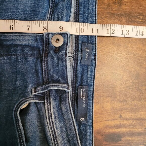 J Jill Jeans Sz 8 Authentic Slim Ankle Mid Rise Comfort Stretch Medium Dark Wash - Picture 7 of 10